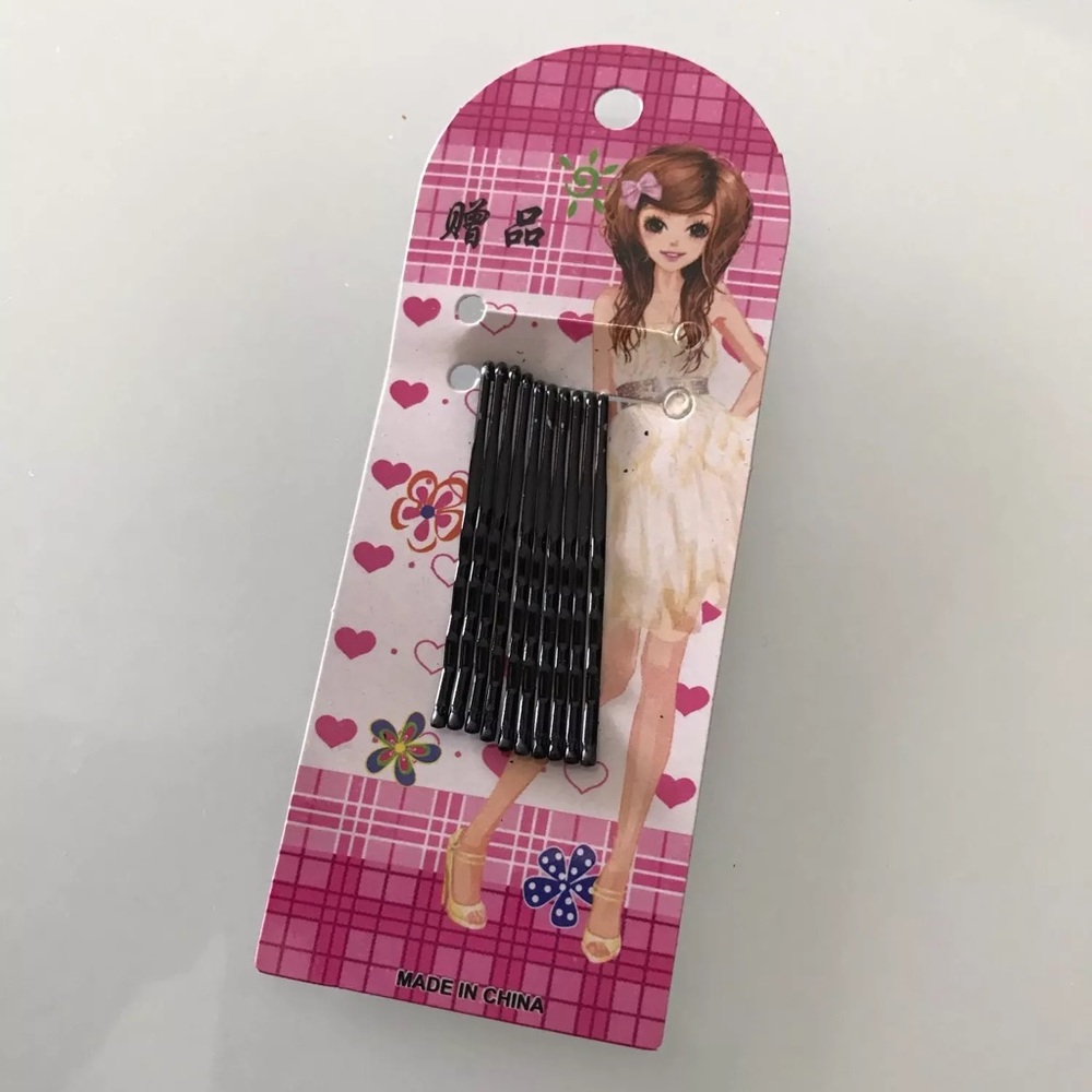 11pcs Nano Mini 45mm Black Basic Hair Pins Kit
